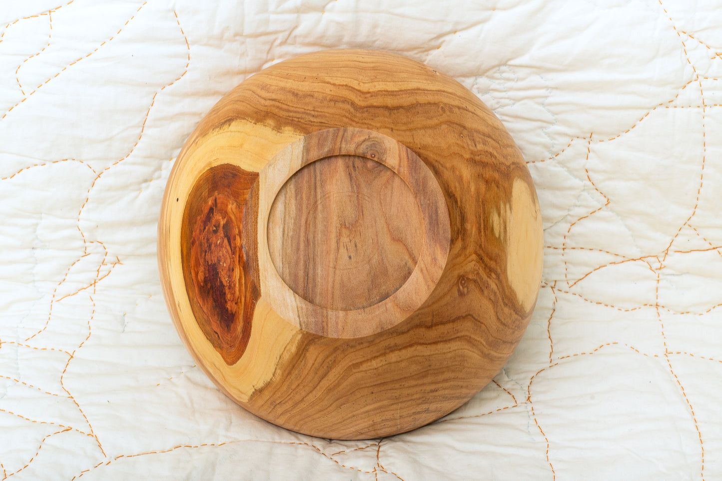 Apricot Wood Salad Bowl