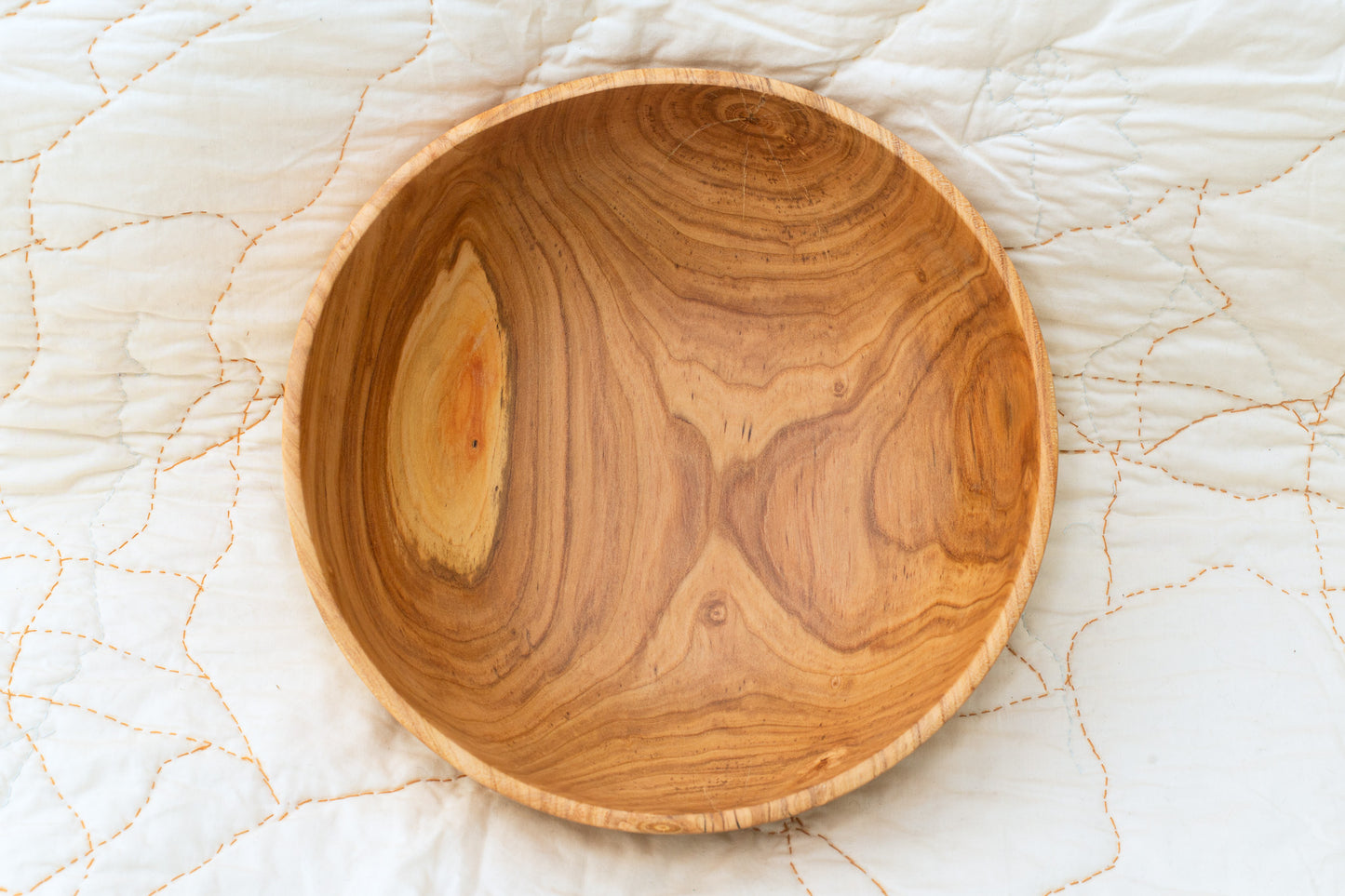 Apricot Wood Salad Bowl